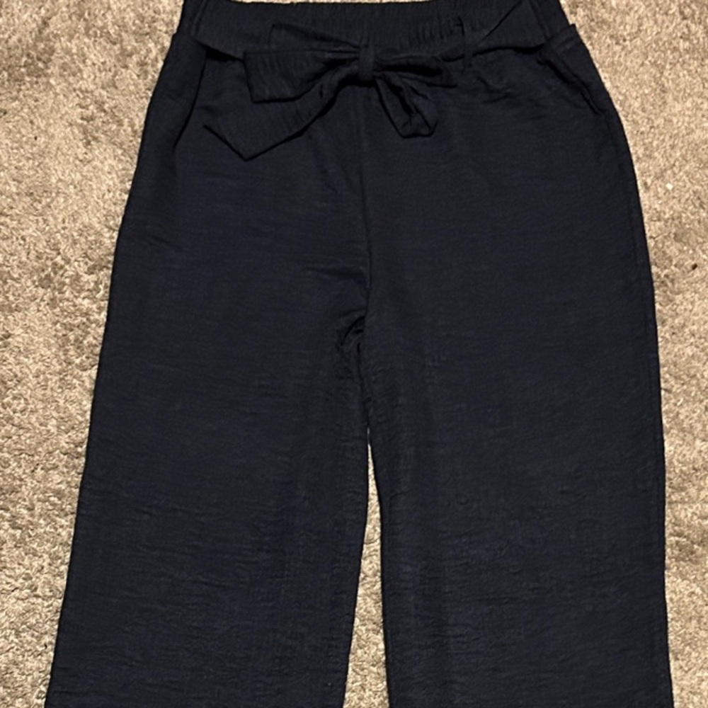 Wren Navy Blue Wide-Leg Pants Size Medium